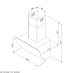 Máy hút mùi áp tường Malloca MC 9039B